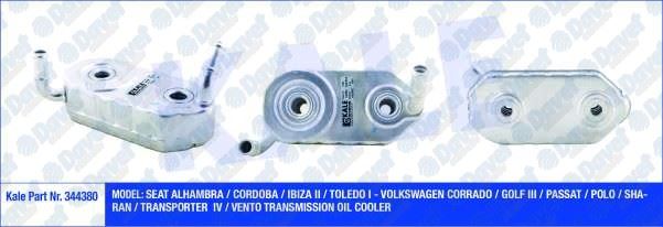 KALE 344380 Yag Sogutucu Vw Alhambra / Cordoba / Ibiza Ii / Toledo I - Corrado / Golf Iii / Passat / Polo / Sharan / Transporter Iv / Vento (Al / Pl / Brz)